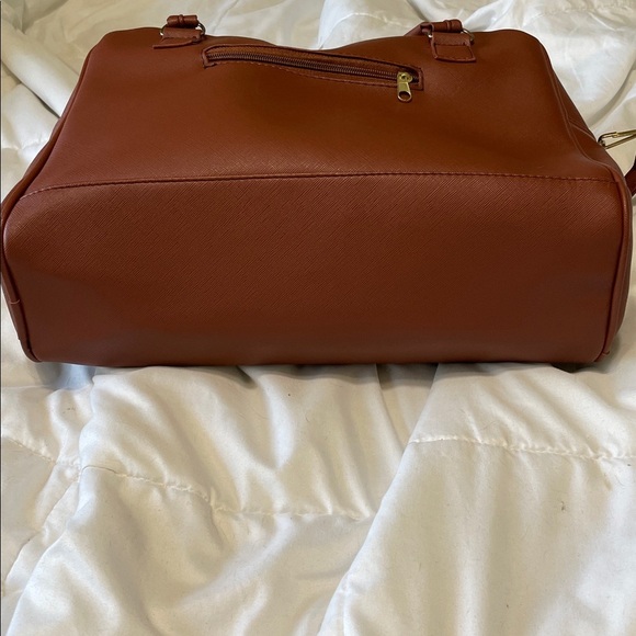 NWT Frida Kahlo Brown Embroidered Colorful Patterned Women's Faux Leather Bag - Picture 4 of 8